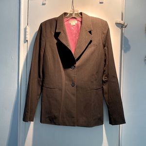 Michael Kors suit jacket. Grey suit with Hot pink pin stripes and liner. Size 8